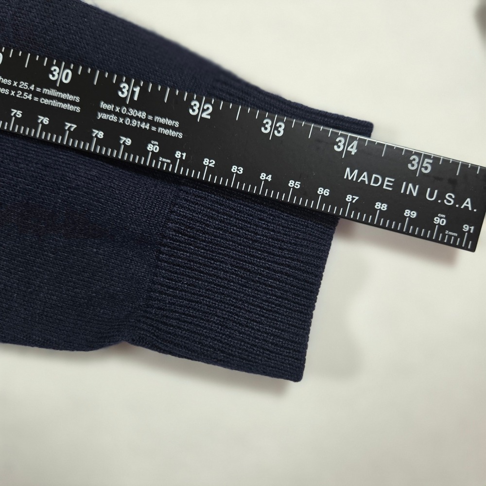 Alan Flusser Classic Mens Navy Blue Merino Wool Blend Cardigan Sweater Large NWT - Picture 11 of 11